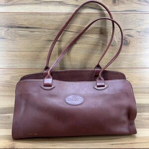 King Ranch Brown Leather Large Zip Satchel Shoulder Bag